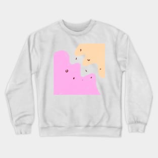 Pink orange yellow abstract watercolor art Crewneck Sweatshirt